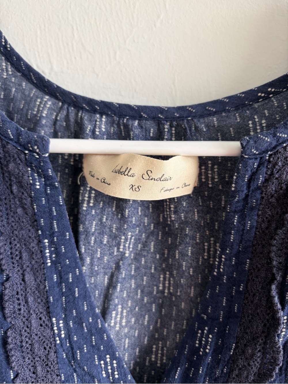 Anthropologie Isabella Sinclair Navy Button-Front Tiered Dress - Picture 5 of 6